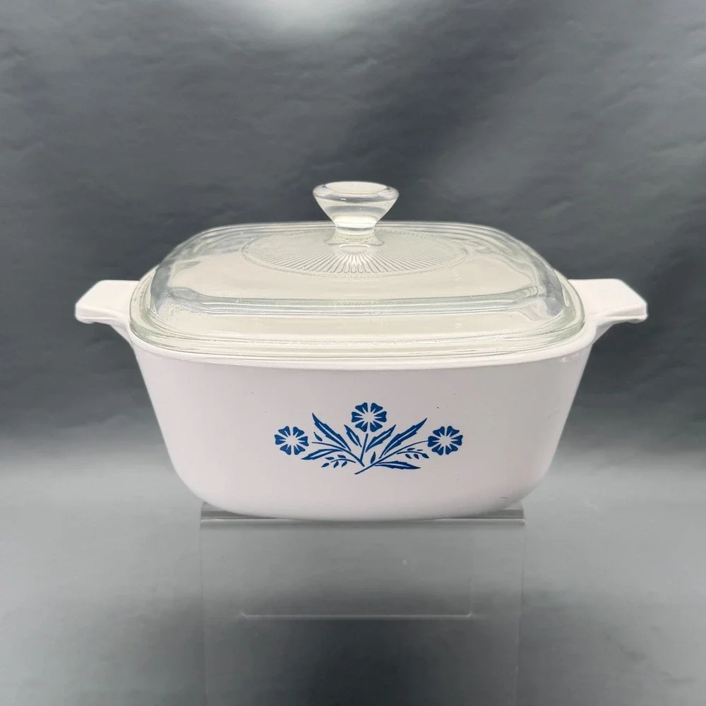 Vintage Corning Ware Blue Cornflower P-1 1/2-B 1.5 Qt Casserole w/ A-7-C Lid